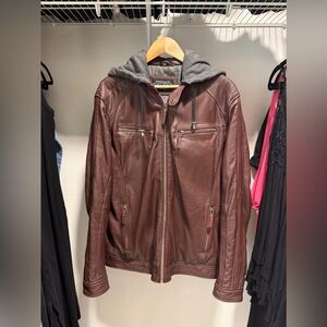 Men’s Boutique of Leathers Hooded Jacket